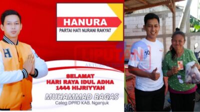 Muhammad Bagas Caleg Hanura Dari LDII Bagikan Ribuan Paket Kurban Idul Adha 1444 H.