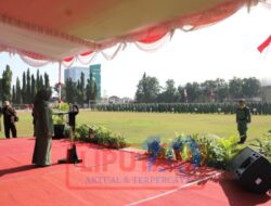 Pasukan Linmas Se Kabupaten Jombang Gelar Apel Persiapan Jelang Pemilu