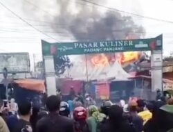 Kebakaran Hanguskan 10 Rumah di Pasar Kuliner Padang Panjang