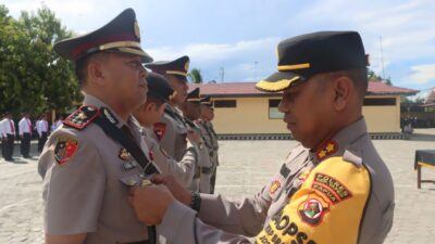 Kapolres Kepulauan Yapen Pimpin Sertijab Kabag OPS dan Kapolsek Yapen Barat