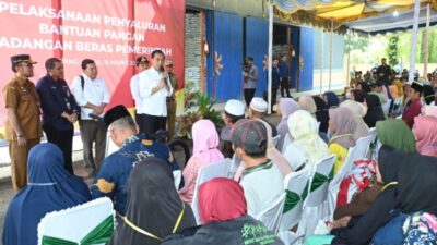 Presiden Jokowi Serahkan Bantuan Pangan di Kabupaten Padang Lawas