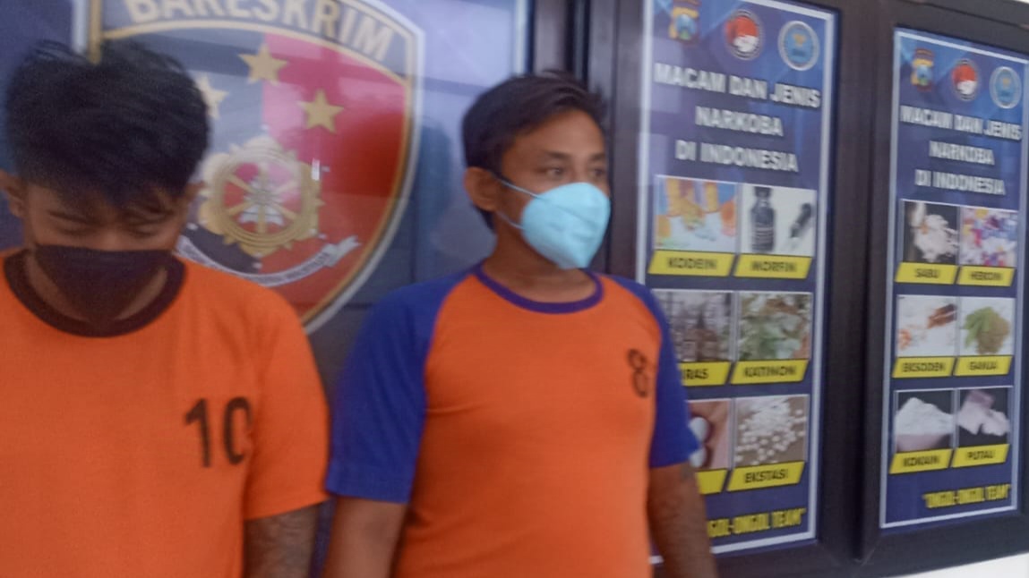 2 residivis narkoba diringkus satresnarkoba polres Jombang