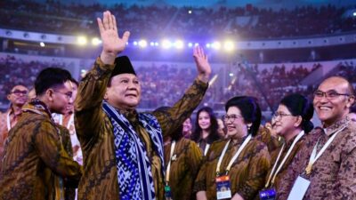 Presiden Republik Indonesia, Prabowo Subianto menghadiri Perayaan Natal Nasional Tahun 2024 yang diselenggarakan di Indonesia Arena Senayan, Jakarta, pada Sabtu, 28 Desember 2024