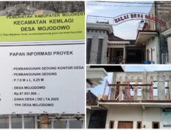 Pembangunan Kantor Desa Mojodowo Dimulai, Gunakan Dana Desa TA 2025