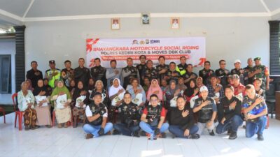 Sambut Hari Bhayangkara ke-79, Polres Kediri Kota Bersama Dulur Brigif Kodim Club Gelar Baksos
