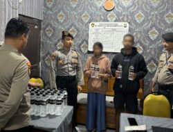 Puluhan Botol Miras Diamankan Polres Mojokerto Kota Jelang Malam Suro