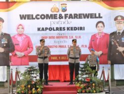 Kapolres Kediri Berganti, Welcome and Farewell Parade Digelar Khidmat