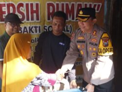 Kapolres Mojokerto kota Merangkul Masyarakat, hadir berikan Bantuan pembangunan rumah