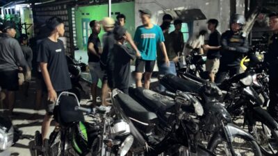 Enam Remaja Balap Liar Diamankan Sat Samapta Polres Gresik di Jalan Raya Bungah