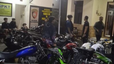 Polisi Amankan 14 Unit Motor Diduga Terlibat Balap Liar di Kedungkandang Kota Malang