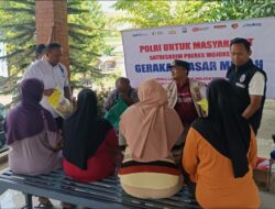 2,5 Ton Beras Disalurkan ke Warga Leminggir, Bukti Kepedulian Polres Mojokerto dan Bulog