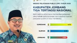 MenPAN RB Tetapkan Indeks Pelayanan Publik Kabupaten Jombang Peringkat Tiga Tertinggi Nasional