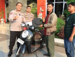 Polres Gresik Kembalikan 3 Motor Korban Curanmor dan Begal Tanpa Biaya