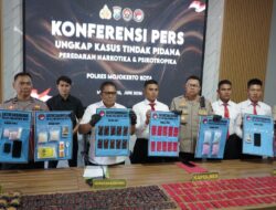 Telusuri Peredaran Penyalahgunaan Narkotika, Polres Mojokerto Kota Berhasil Amankan Terduga Kurir 330 Catride Vape
