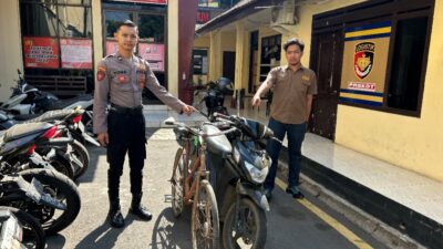 Polres Pasuruan Kota Amankan Tersangka Pencuri Motor di Pohjentrek