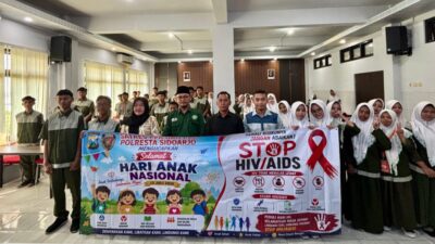 Hari Anak Nasional, Polresta Sidoarjo Edukasi Bahaya HIV/AIDS di Kalangan Pelajar
