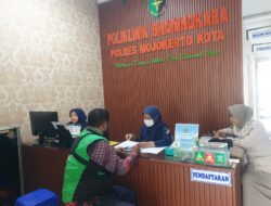 Polri Hadir untuk Ojol, Klinik Polres Mojokerto Kota Layani Pemeriksaan Kesehatan Gratis
